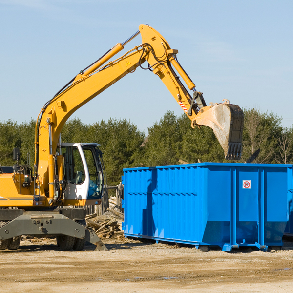 are there any restrictions on where a residential dumpster can be placed in Verdel